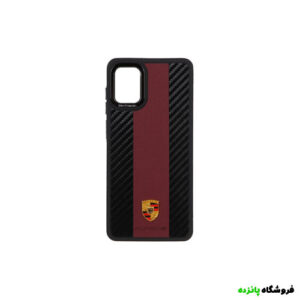 قاب Case Pro طرح چرم کربنی Samsung A31 - زرشکی