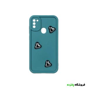 قاب Solid Case قلب برجسته Samsung A11 - سبز تیره