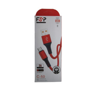 کابل شارژ اندروید FSP مدل C-50 مشکی