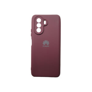 قاب سیلیکونی High-Copy لوگودار Huawei Nova Y70 زرشکی