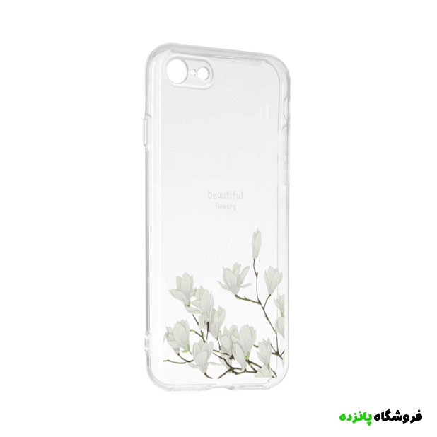 قاب ژله ای شفاف محافظ لنزدار iPhone 7 طرح شکوفه