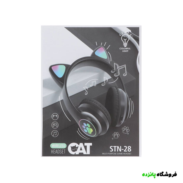 هدفون بی سیم گربه مدل STN-28 - مشکی