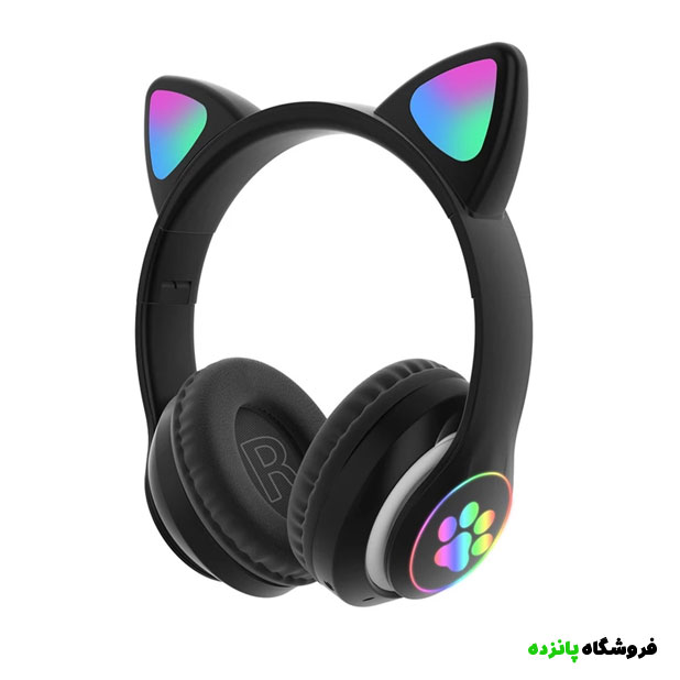 هدفون بی سیم گربه مدل STN-28 - مشکی
