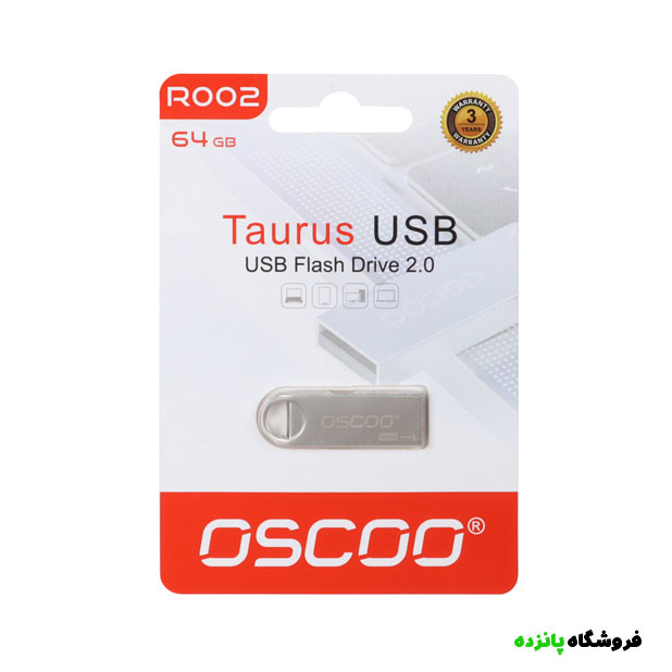 فلش 64 گیگ OSCOO برند ROO2 - نقره ای