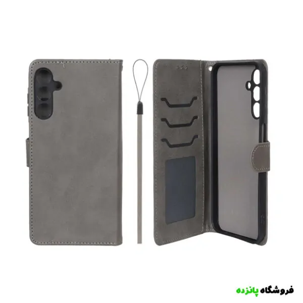 کیف موبایل مگنتی سامسونگ A15 داخل خز MNC Plus – خاکستری